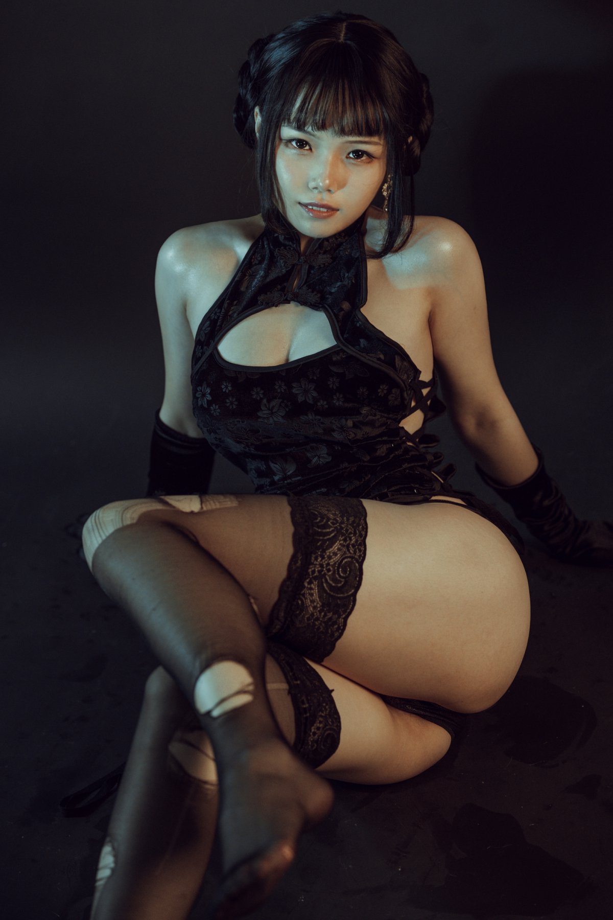 七月喵子 - 穿旗袍耍剑